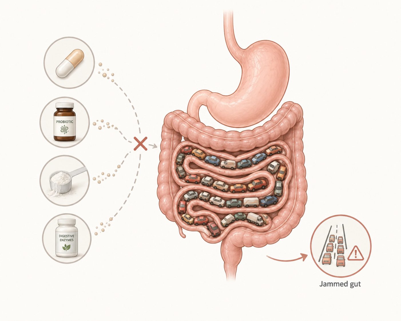 Pills treat bloating like a chemistry problem